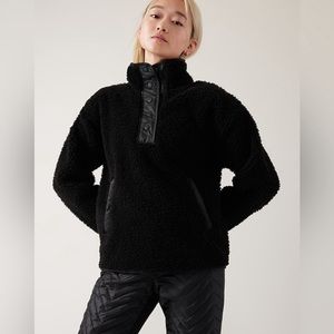 Athleta Sherpa Snap Sweatshirt
